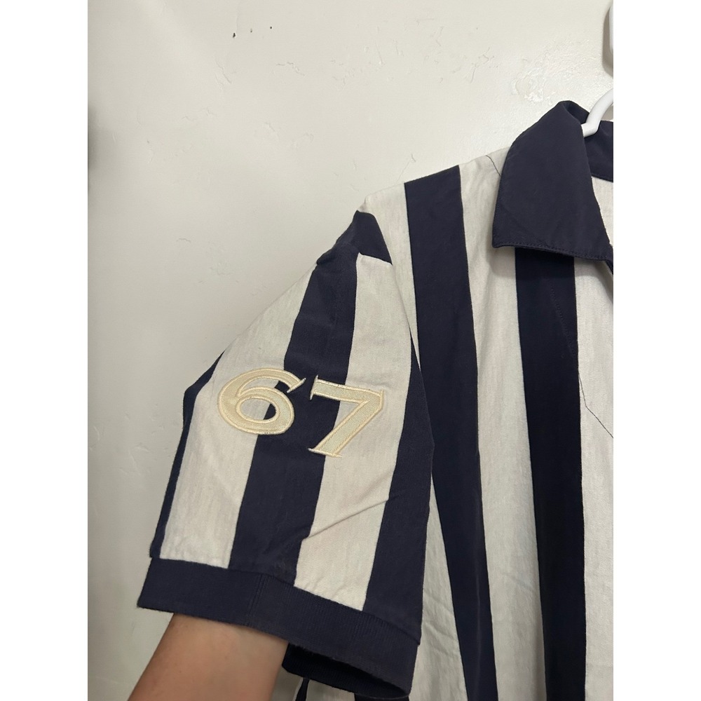 Polo Sport Ralph Lauren 1990s vertical stripe shield patch Striped Rugby Shirt - Picture 4 of 11